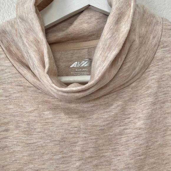 Avia Womens Tan Workout Longsleeve Stretch Turtleneck Top Running Size Small 4-6 - Picture 3 of 7